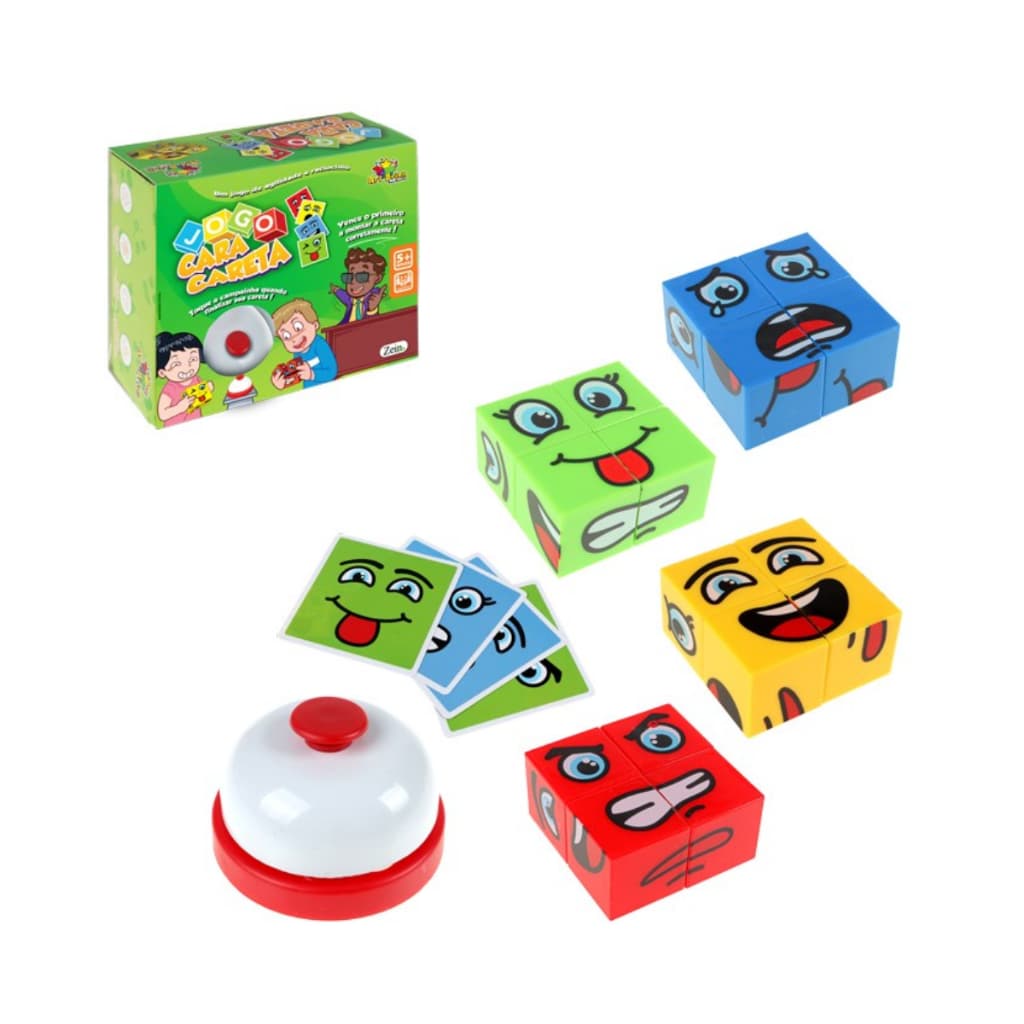 Jogo das Faces Interativo com Temporizador Educacional Brinquedo Familia