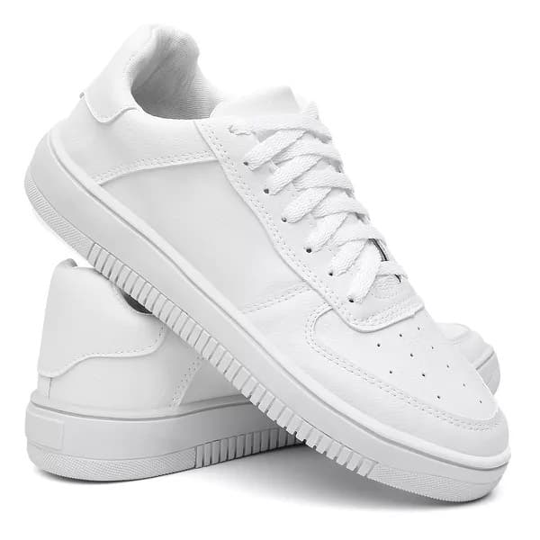 Tênis Casual Branco Masculino Feminino Premiun Sapato Confortável Streetwear