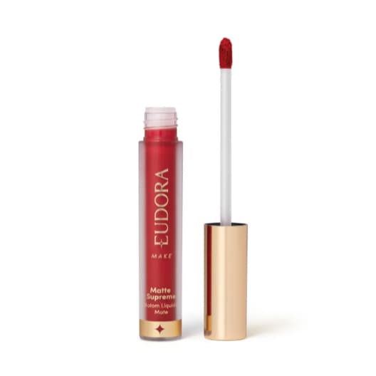 Batom Líquido Matte Supreme Vermelho Âmbar 4,0ml Eudora Make