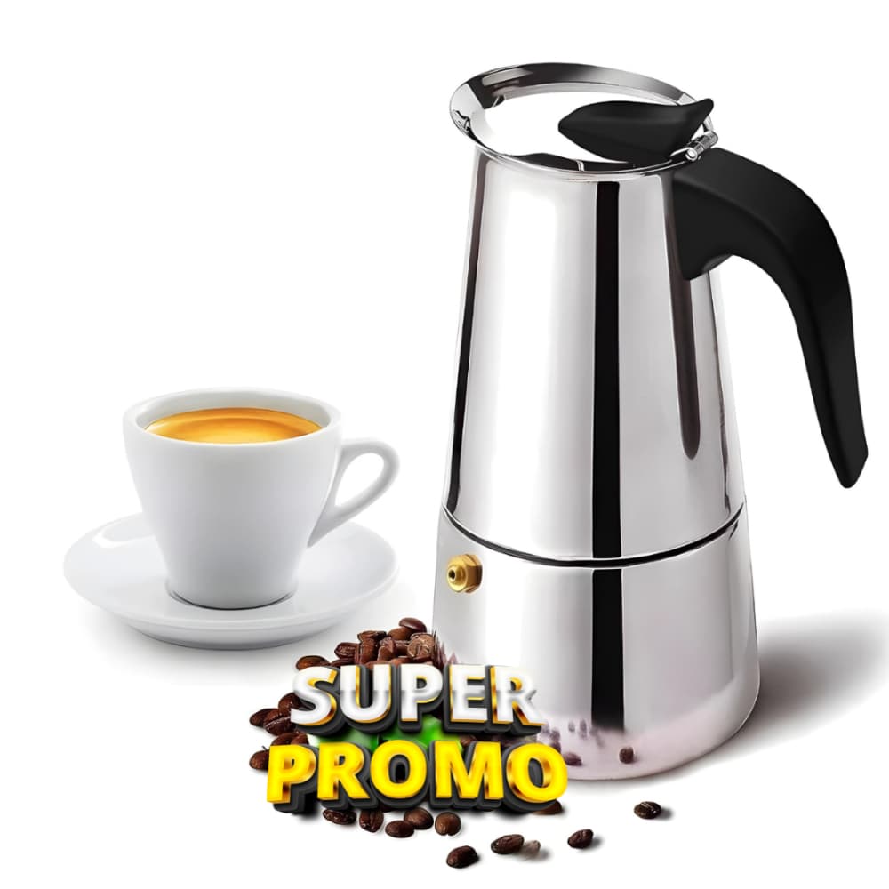 Cafeteira Italiana em Inox Café Expresso 9/6/ Xícaras Café Encorpado