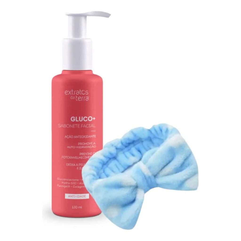 Sabonete Facial Anti-idade e Rosácea Gluco+ 130ml - Extratos da Terra