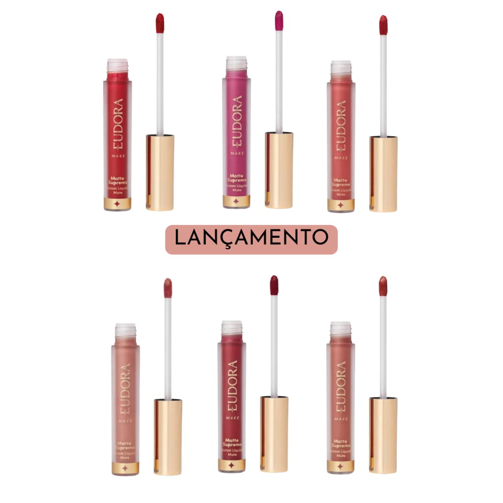 Batom Líquido Matte Âmbar 4,0ml LANÇAMENTO EUDORA TODAS AS CORES