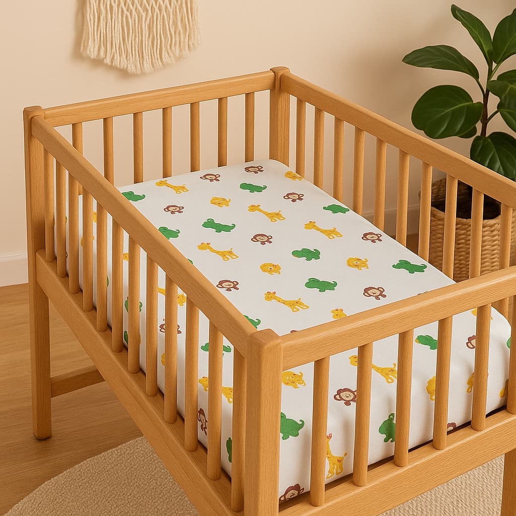 Kit 2 ou 3 Lençol Mini Berço Cama Moisés Bebe com Elástico Percal 150 fios 100% Algodão Enxoval