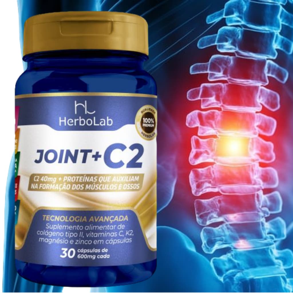 NutriFaz - Colágeno Tipo 2 - Vitamina C - Vitamina K2 - Magnésio e Zinco - 30 Cápsulas - Herbolab