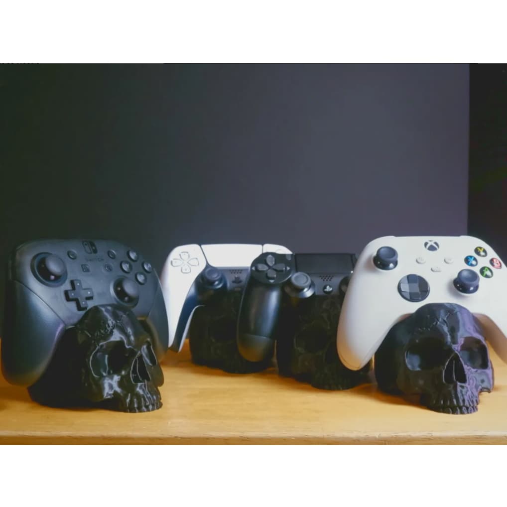 Suporte Controle Videogame Caveira | Gamer Setup Decorativo (PS5, PS4, Xbox, Switch)