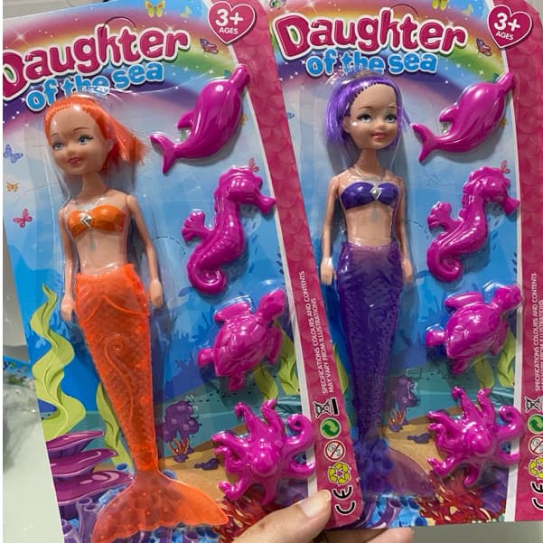 Boneca Sereia Articulada com Luz + 4 Acessórios | Brinquedo Infantil Mágico que encanta