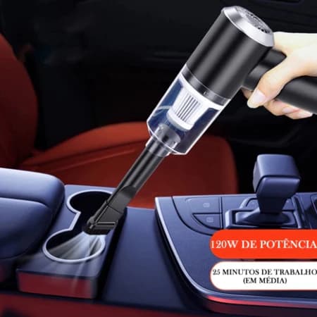 Mini Aspirador de Pó Portátil Automotivo Casa Sem Fio 3 em 1 Potente 6000Pa Recarregável
