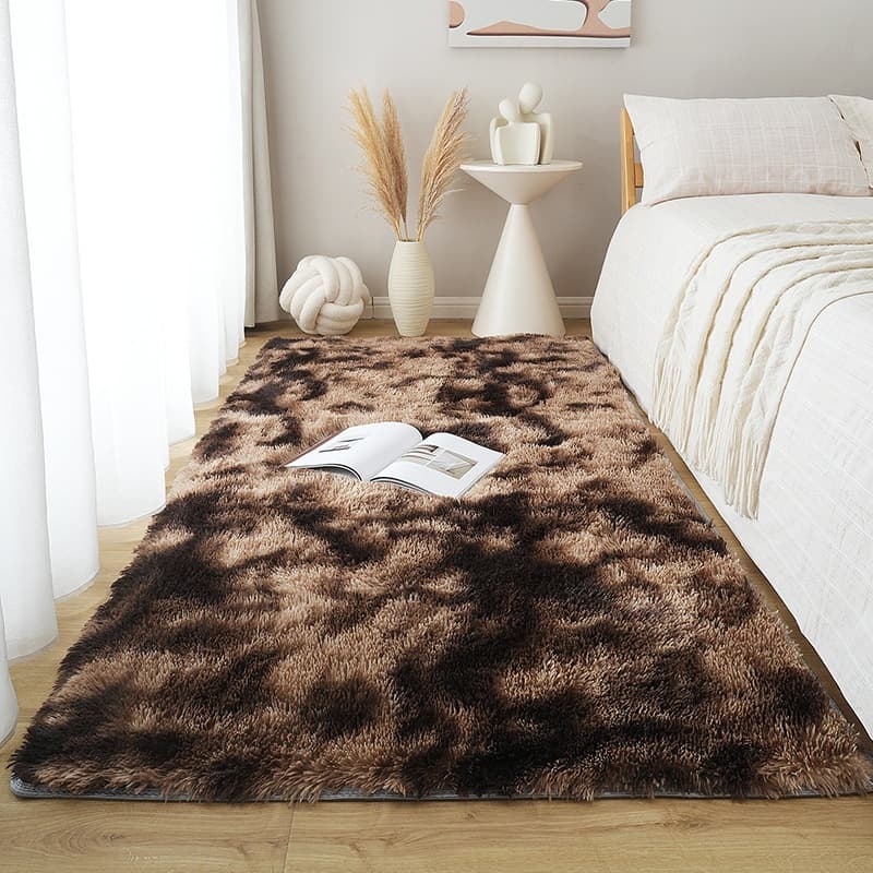 Tapete Sala Quarto Peludo 1,00x1,40 Mt Antiderrapante Ins Mesclado Shaggy