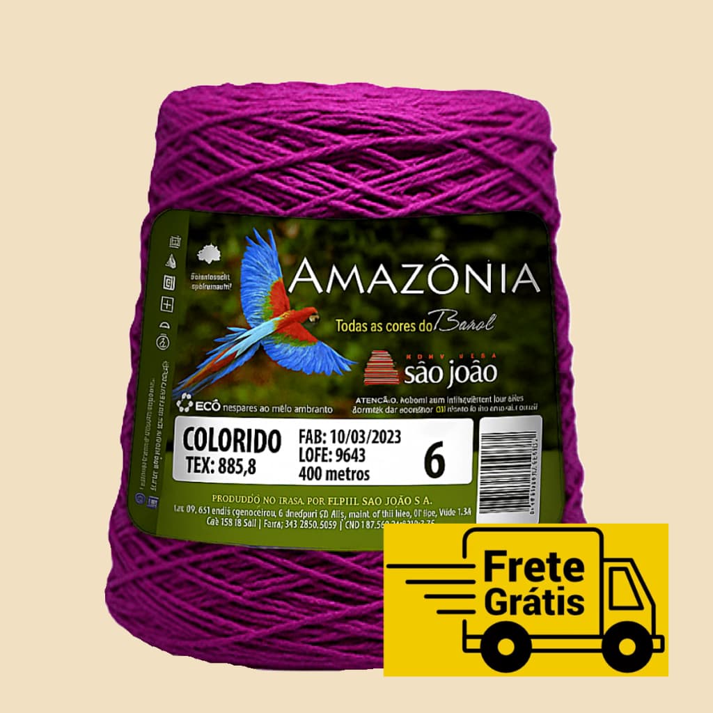 Barbante Para Crochê Fio Número 6 Amazônia São João 400G