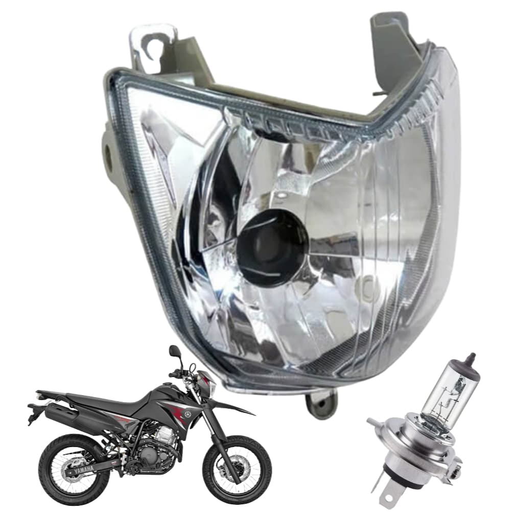 Bloco Optico Do Farol Com Lâmpada Moto Modelo Yamaha Moto Xtz 250 Lander 250 2009