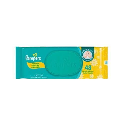 LENÇOS UMEDECIDOS PAMPERS AROMA DE CAMOMILA  48UN