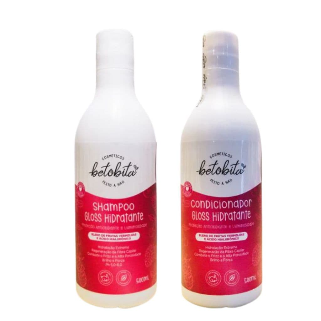 Kit Gloss Hidratante Shampoo e Condicionador  500g - BetoBita