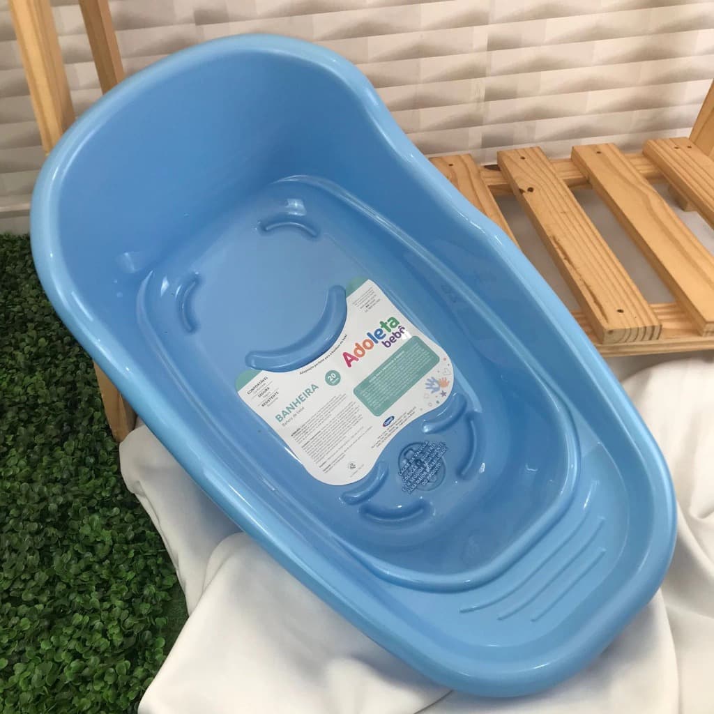 Banheira Infantil 20 Litros De Bebê  Resistente Anatômica