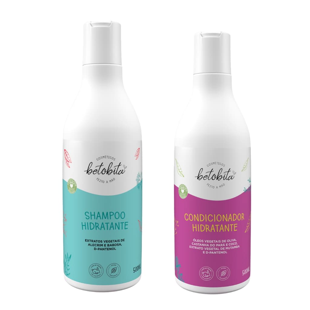 Kit Shampoo +  Condicionador Hidratante 500ml - BetoBita