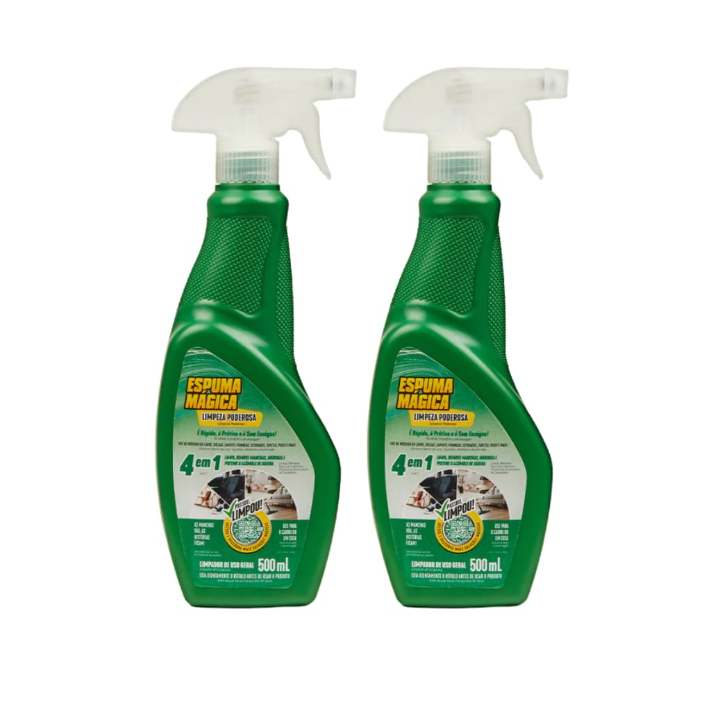 Kit 2 Espuma Mágica Limpador Spray Carro Sofá Proauto 500ml