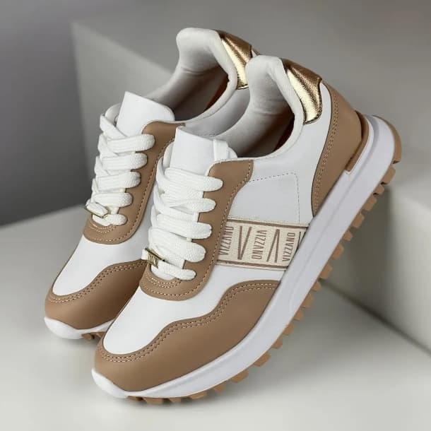 Tênis feminino casual Vizzano sapato feminino confortável macio jogging