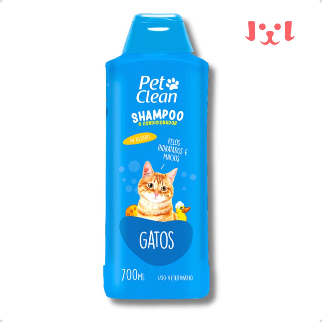 Shampoo e Condicionador Pet Shop para Gato Pet Clean - 700 ml