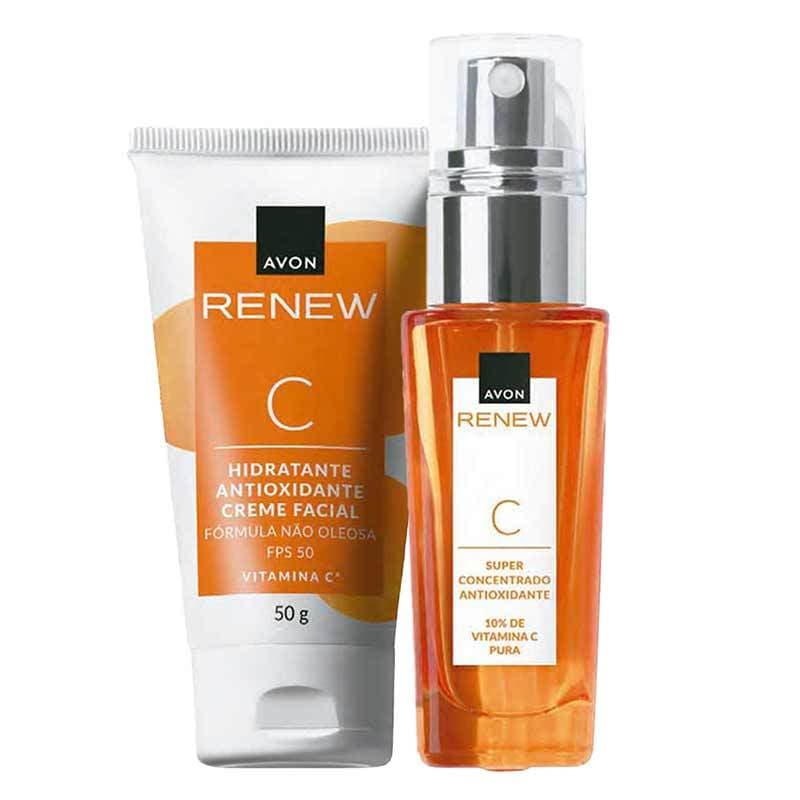Kit Hidratante Antioxidante com Vitamina C + Sérum Super Concentrado Renew Vitamina C 50g