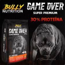 Ração Cachorro BULLY Game Over 30% Proteina Super Premium Todas As Idades 20kg