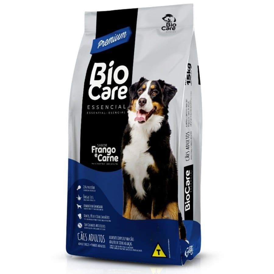 Ração para Cães BioCare Essencial - Frango e Carne 10,1 kg