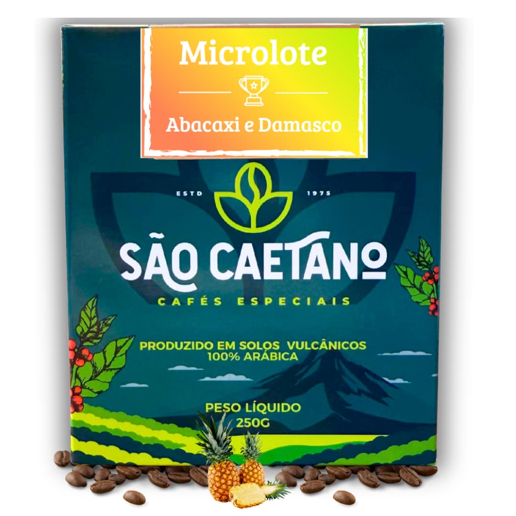 Café Especial Abacaxi e Damasco São Caetano em Grãos 250G Torra Média