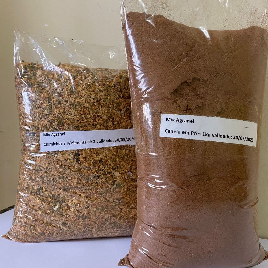 Kit Canela em Pó 1kg + Chimichurri s/Pimenta 1kg temperos e condimentos