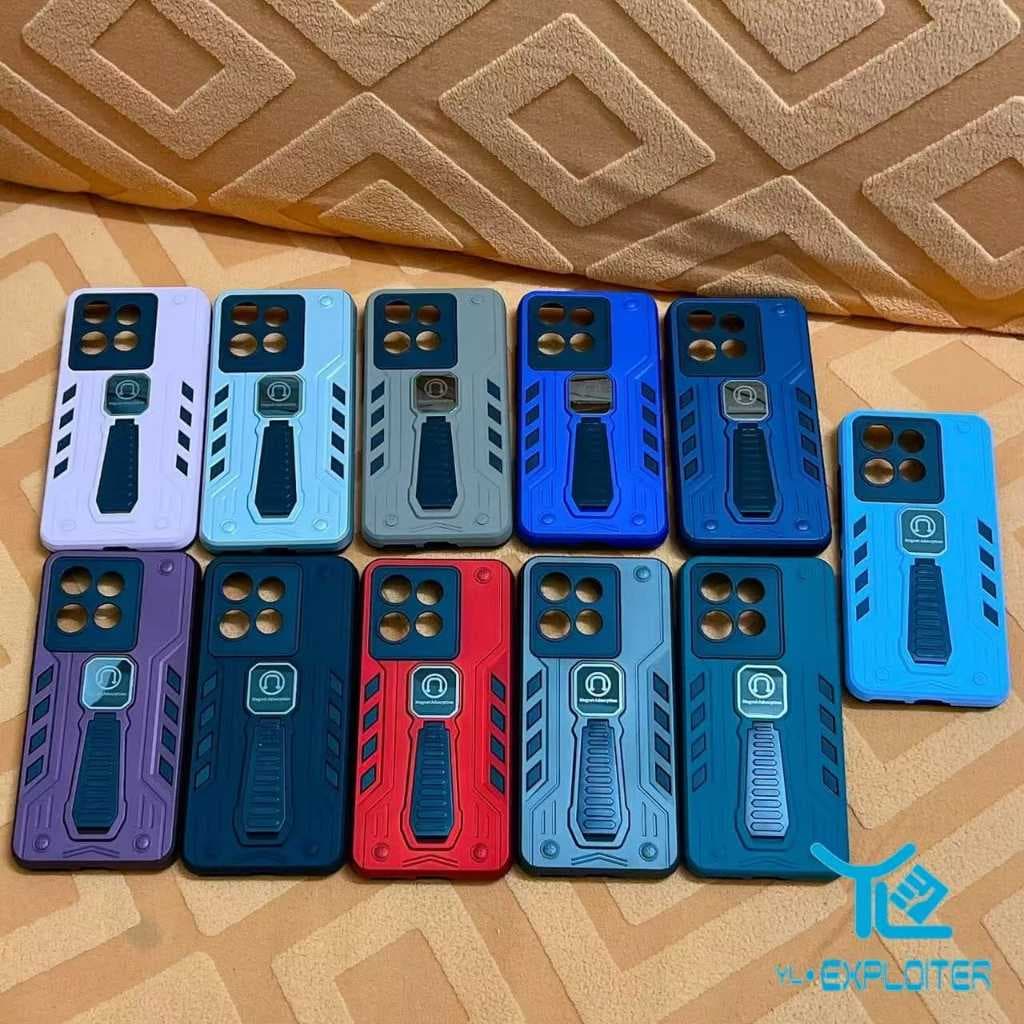 Capa Anti Impacto com Adsorção Magnética & Suporte para Motorola G54 G56 G57 G75 G84 G86 (HRY)
