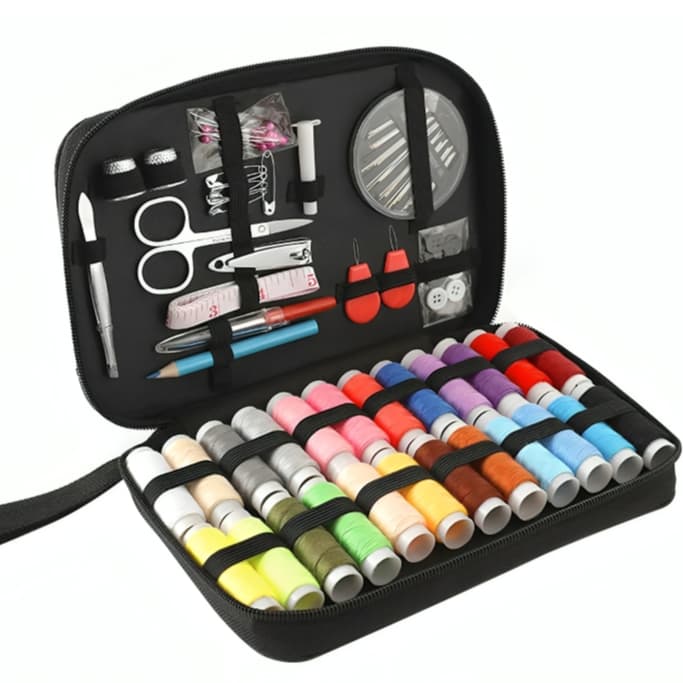 Conjunto De Bolsa De Costura Portátil Kit De Ferramentas DIY Para Casa Viagens Emergências Estojo Com Itens De Costura