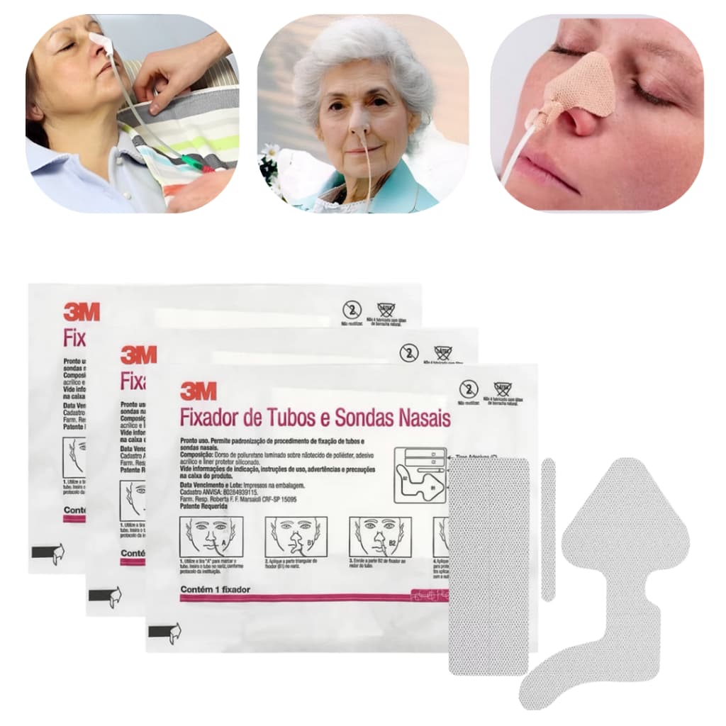 Kit Fixador De Tubos E Sonda Nasal Alta Fixação Confortável 3M