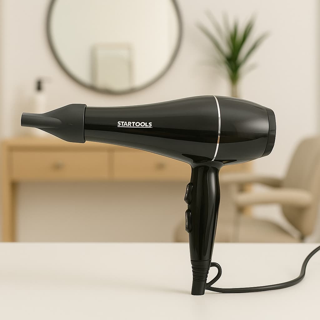 Secador de Cabelo Profissional Multiuso Salão/Barbearia Preto Potente 1800Watts 110V