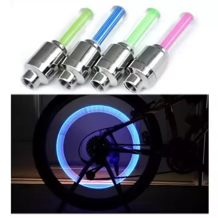 KIT C/2 bicos pinos pneu LED efeito neon carro bike moto bicicleta infantil