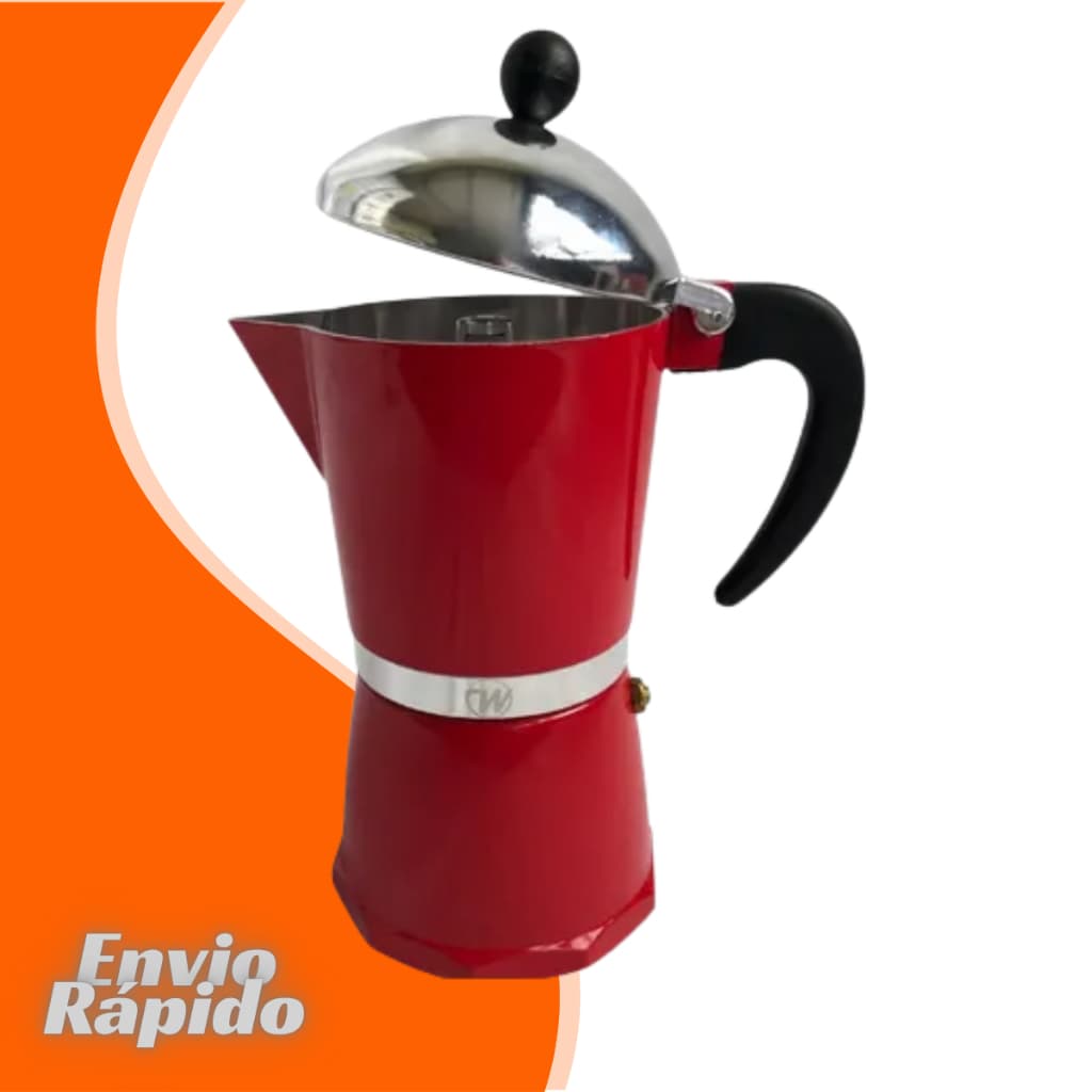 Bule de café Cafeteira de rosca Italiana 300 ML Moka expresso fogão Rende 6 xícaras