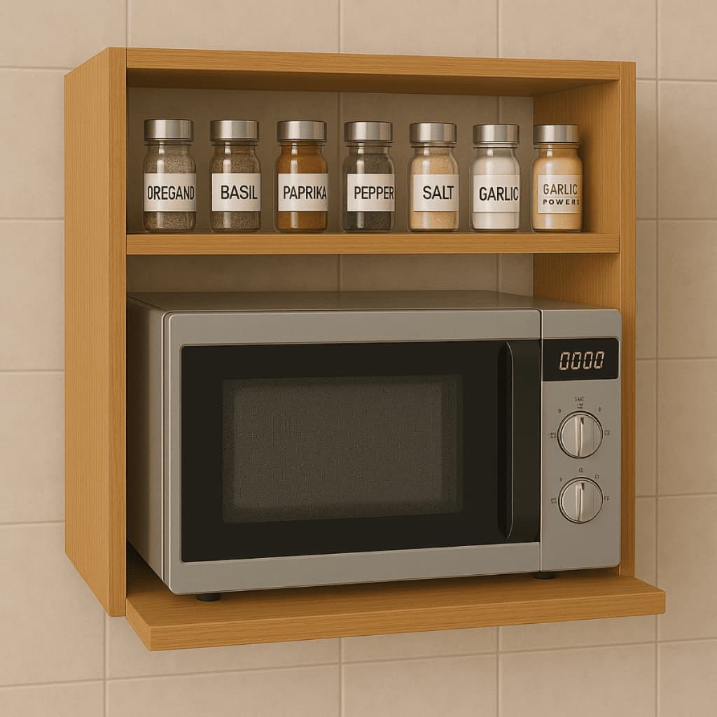 Suporte de Microondas Forno Elétrico Porta temperes Aéreo Nicho Organizador Cozinha 60cm