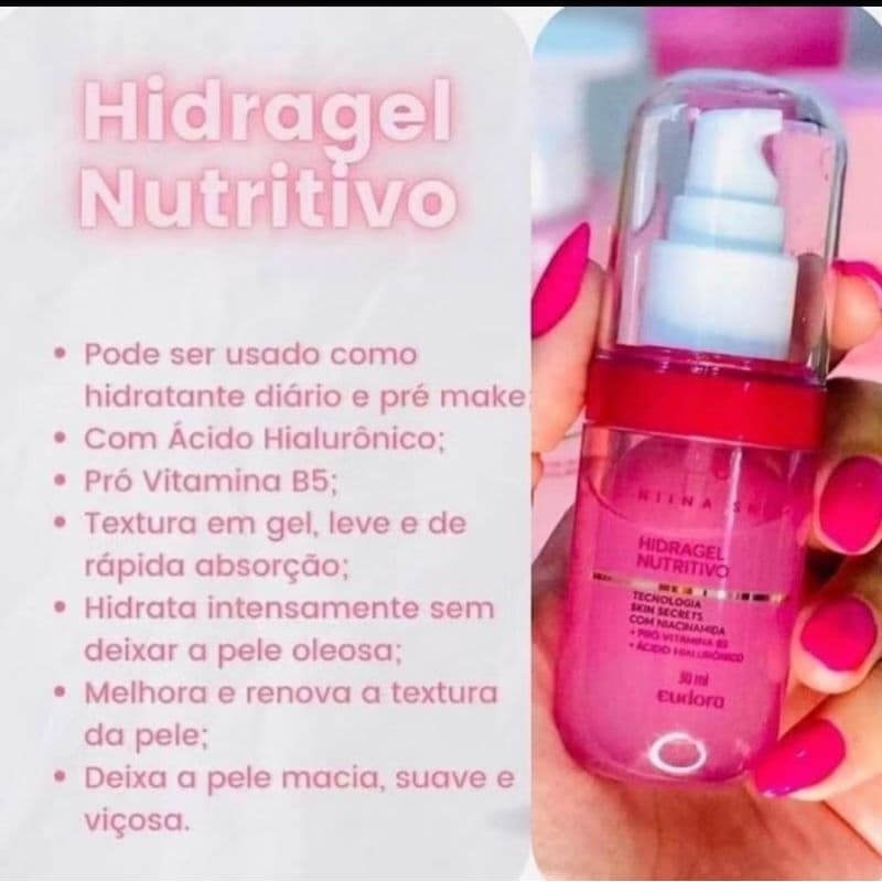 Hidragel Nutritivo Eudora Niina Secrets Skin - com vitamina C, niacinamida, vit. B e acid. Hialuronico - 30ml