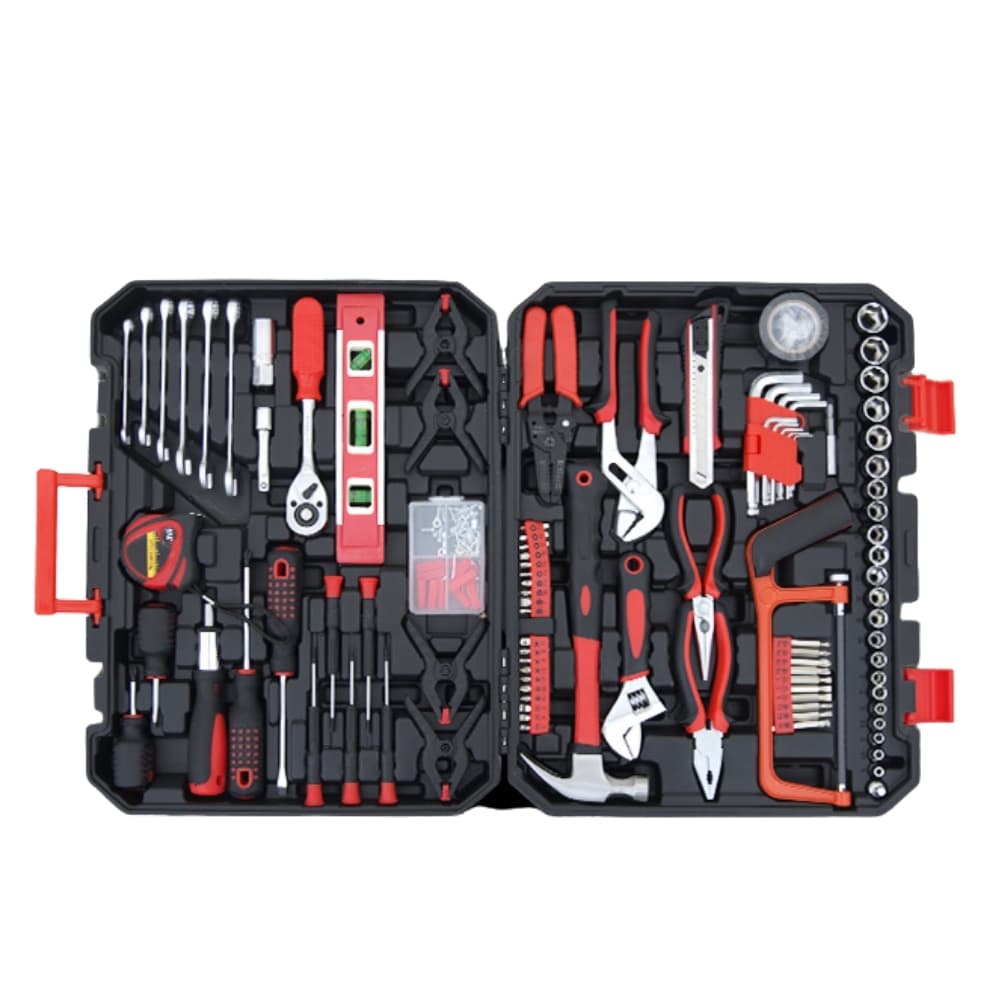 Hantinstom Kit de ferramentas domésticas de 237 peças, conjunto essencial de reparo com caixa de ferramentas Jiulong