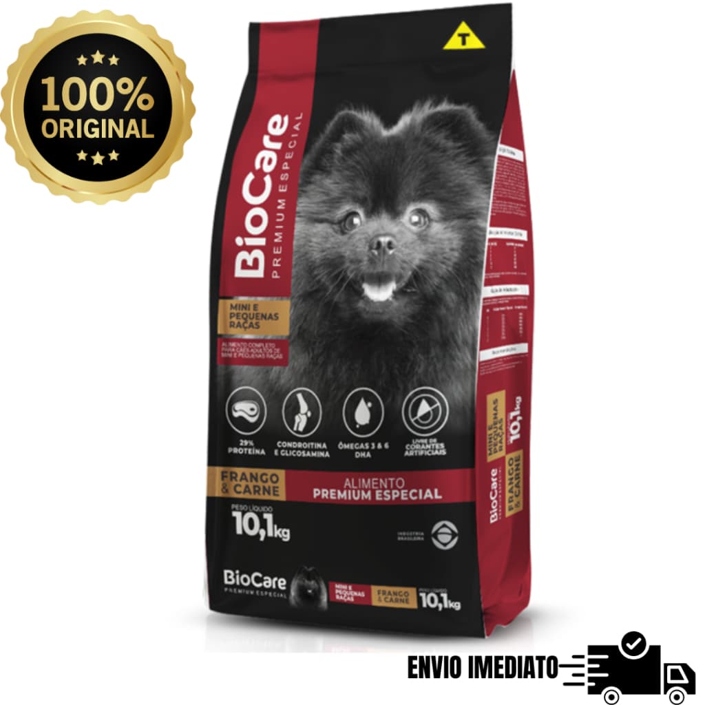Ração Biocare Selection Raças Pequenas e Mini- Carne & Frango - Adultos 10,1kg Pequenas raças