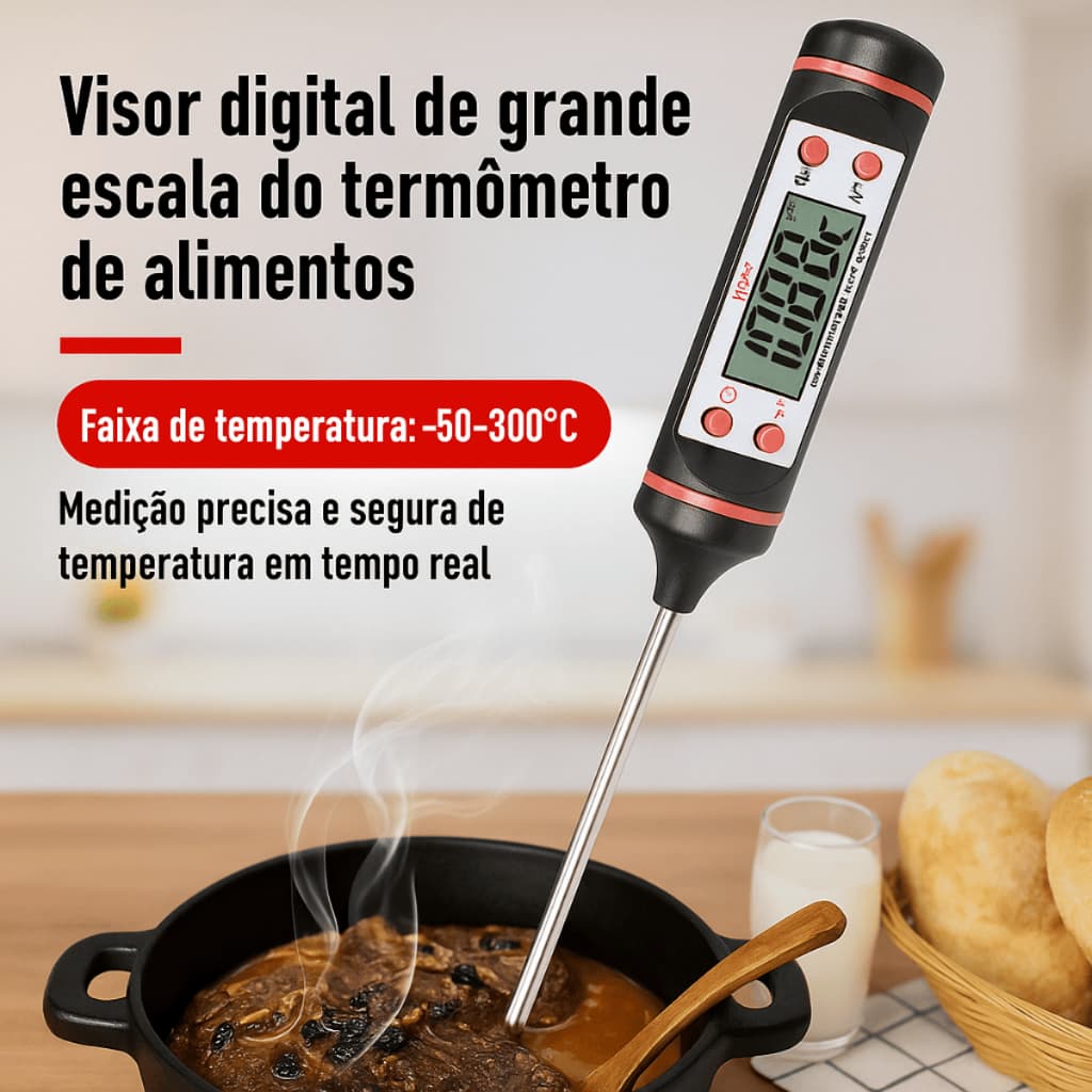 Termômetros Culinário Espeto Digital Cozinha Temperatura De Alimentos E Bebidas Profissional