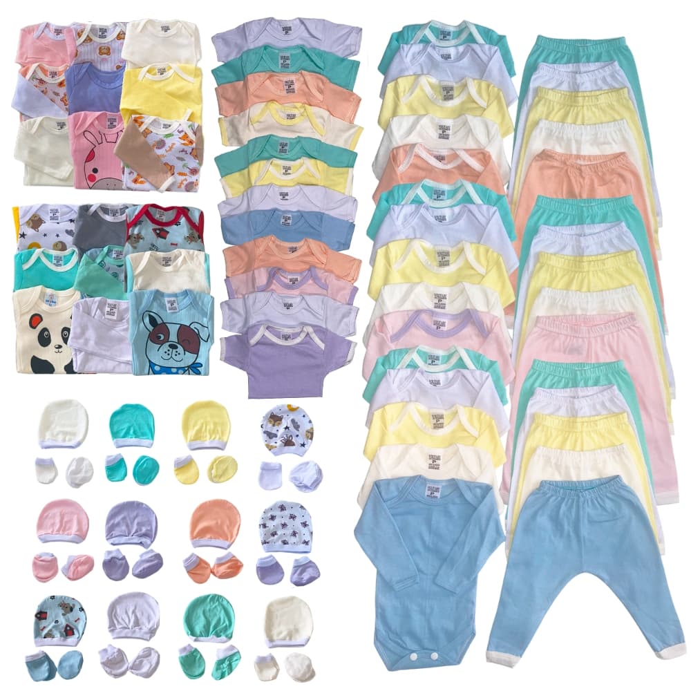 Kit 14 Peças Roupas de Bebê Enxoval Sortido Menino Menina – Confortável e Prático