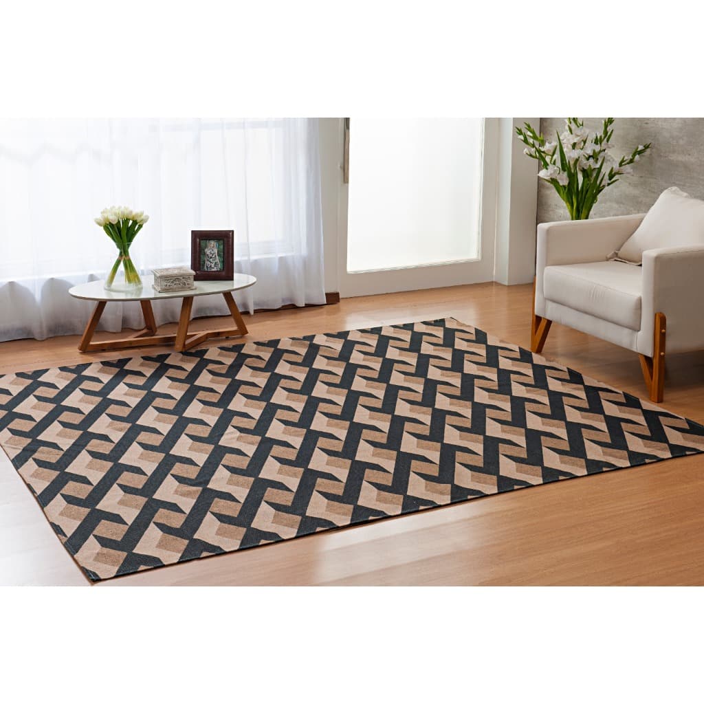 Tapete Premium Jacquard Quarto E Sala Fundo Antiderrapante Sem Pelo Moderno Base Emborrachada
