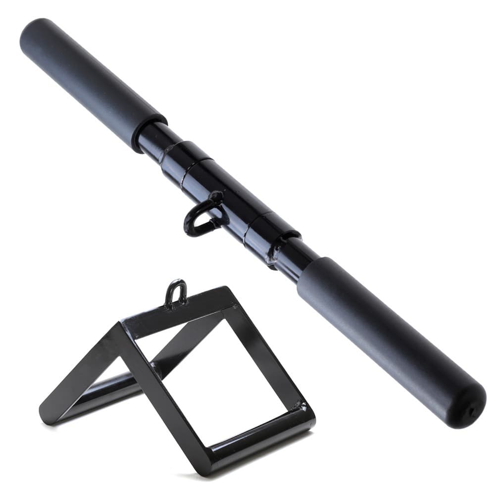 Kit Puxador Reto Pulley + Triangulo Crossover Treino Musculação Academia