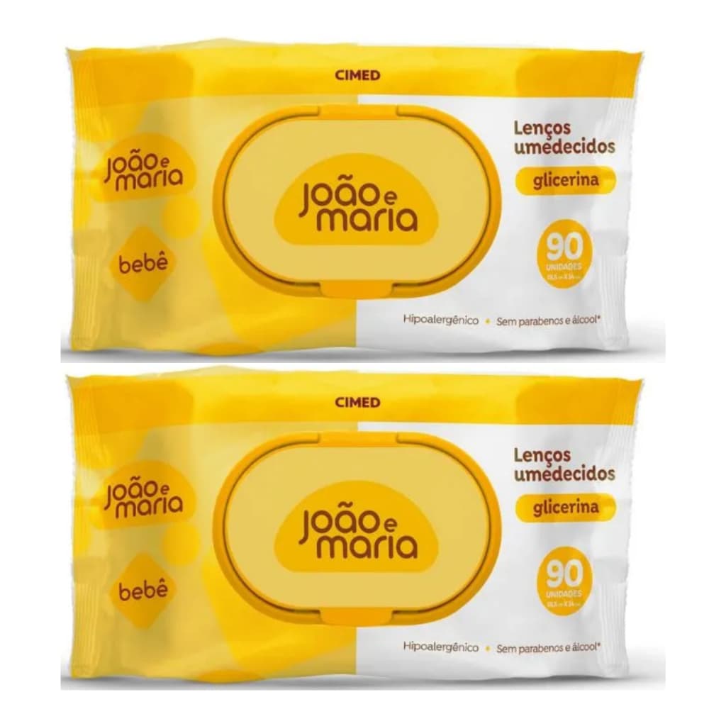 Lenço Umedecido Glicerina João e Maria c/180 unds Cimed
