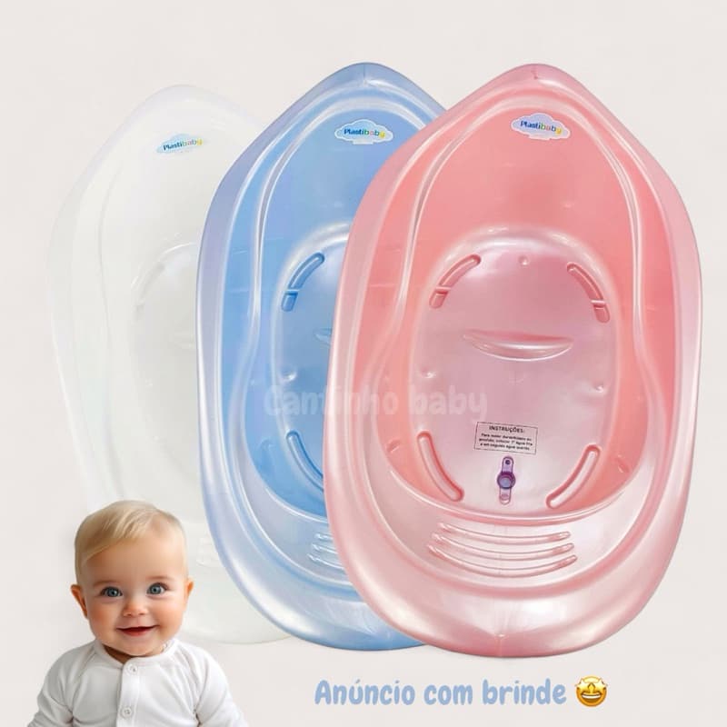 Banheira de Bebê + Brinde Saboneteira da Cor da Banheira