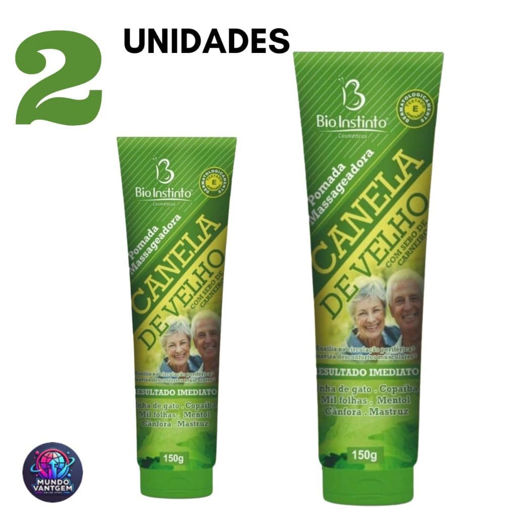 Kit 2 unid: Pomada Canela de Velho 150g Bio Instinto | Kit c/ 2 | Alívio Rápido para Dores