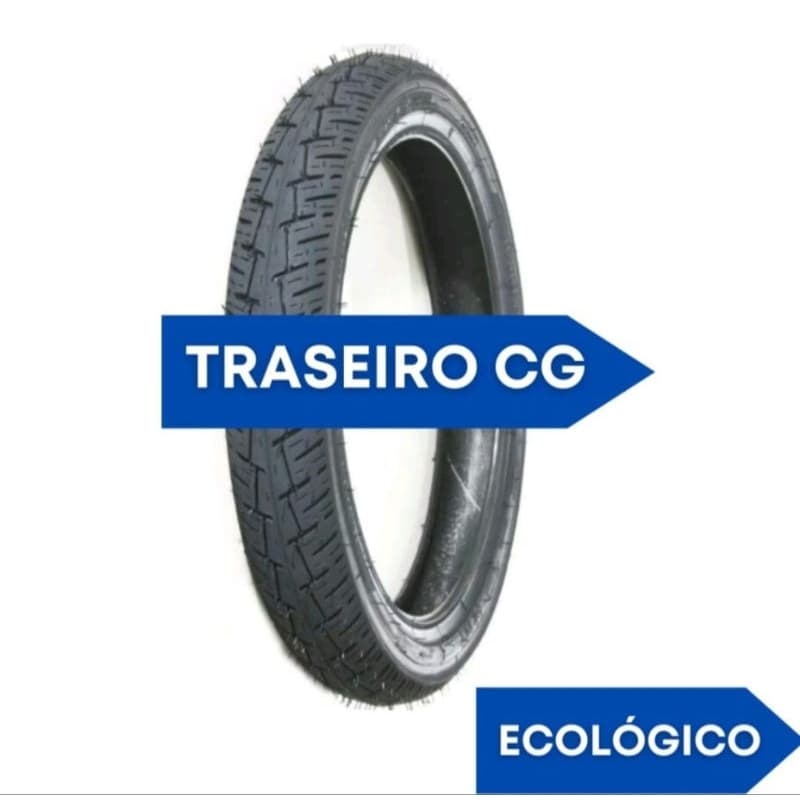 Pneu moto Borracha Vipal Traseiro CG 150/160 Titan 90/90/18