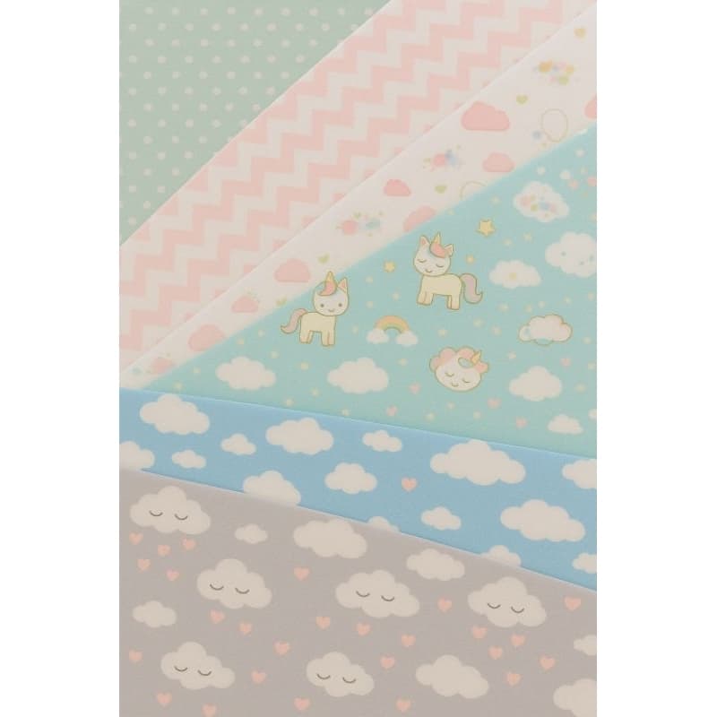 Feltro Estampado Santa Fé Nuvem Poá Abelhinha Unicórnio Artesanato Patchwork- 25cm x 140cm