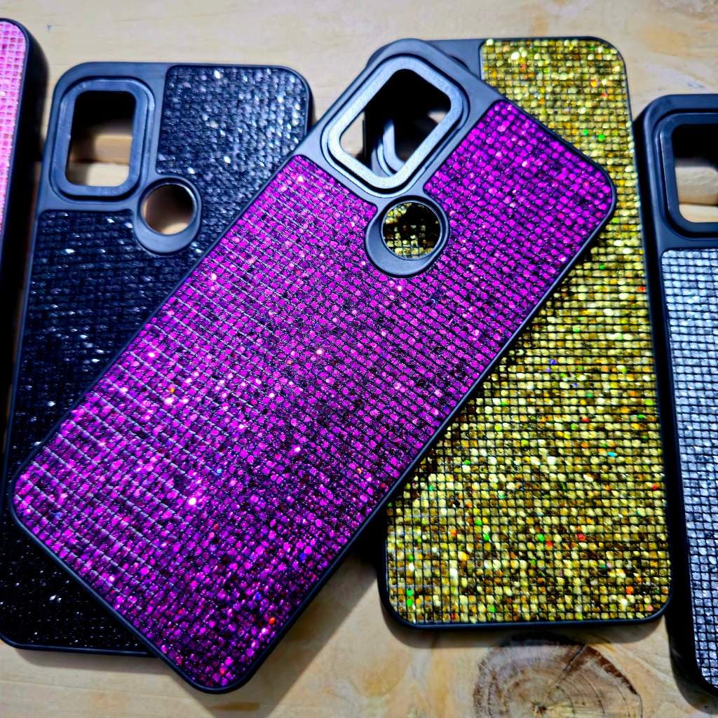 Capa capinha case anti impacto silicone com Strass para Motorola Moto G10 / Moto G20 / Moto G30 - Pedrinhas