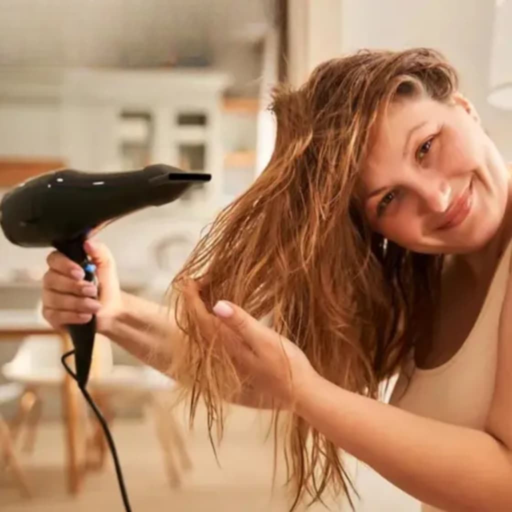 Secador de Cabelo Profissional 1800W 127V Preto Potente Leve Eficiente Cabelos