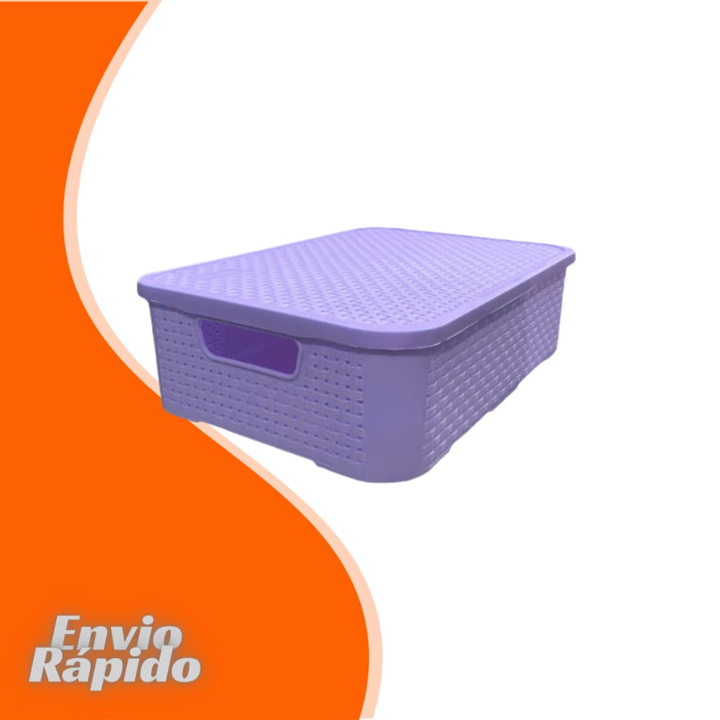 Caixa Organizadora Rattan 15 Litros Cesto Plástico Multiuso Organizador Cozinha Banheiro Cozinha 15L