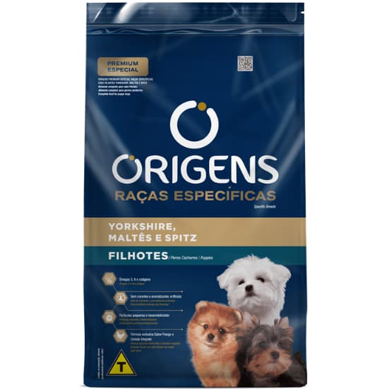Origens Filhotes 3kg Yorkshire, Maltês e Spitz Ração