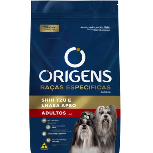 Origens Adultos 10kg Shih Tzu e Lhasa Apso Ração